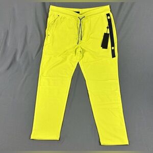 Greyson Pants Joggers Sequoia Large Radium Yellow Nylon Spandex
